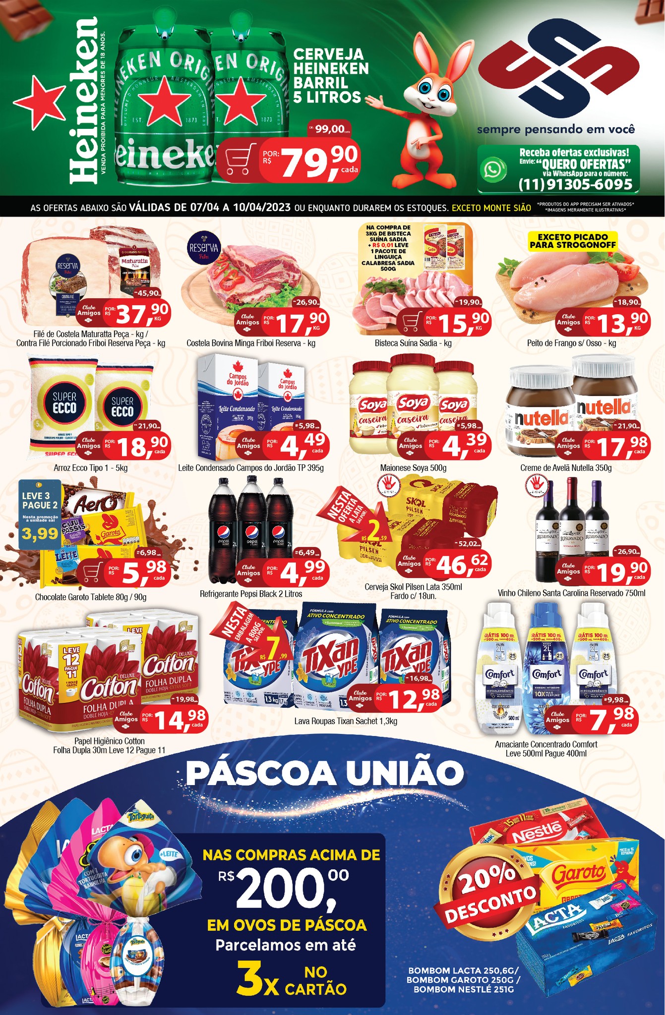 União Supermercados tem mais de 60 ofertas para o feriado da Páscoa