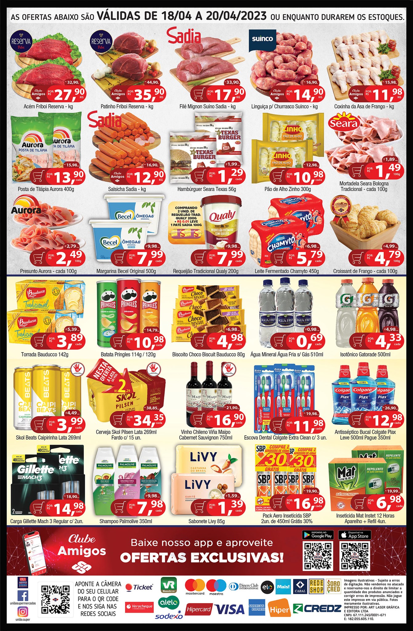 União Supermercados com ofertas em bebidas, carnes, mercearia e hortifrúti para hoje