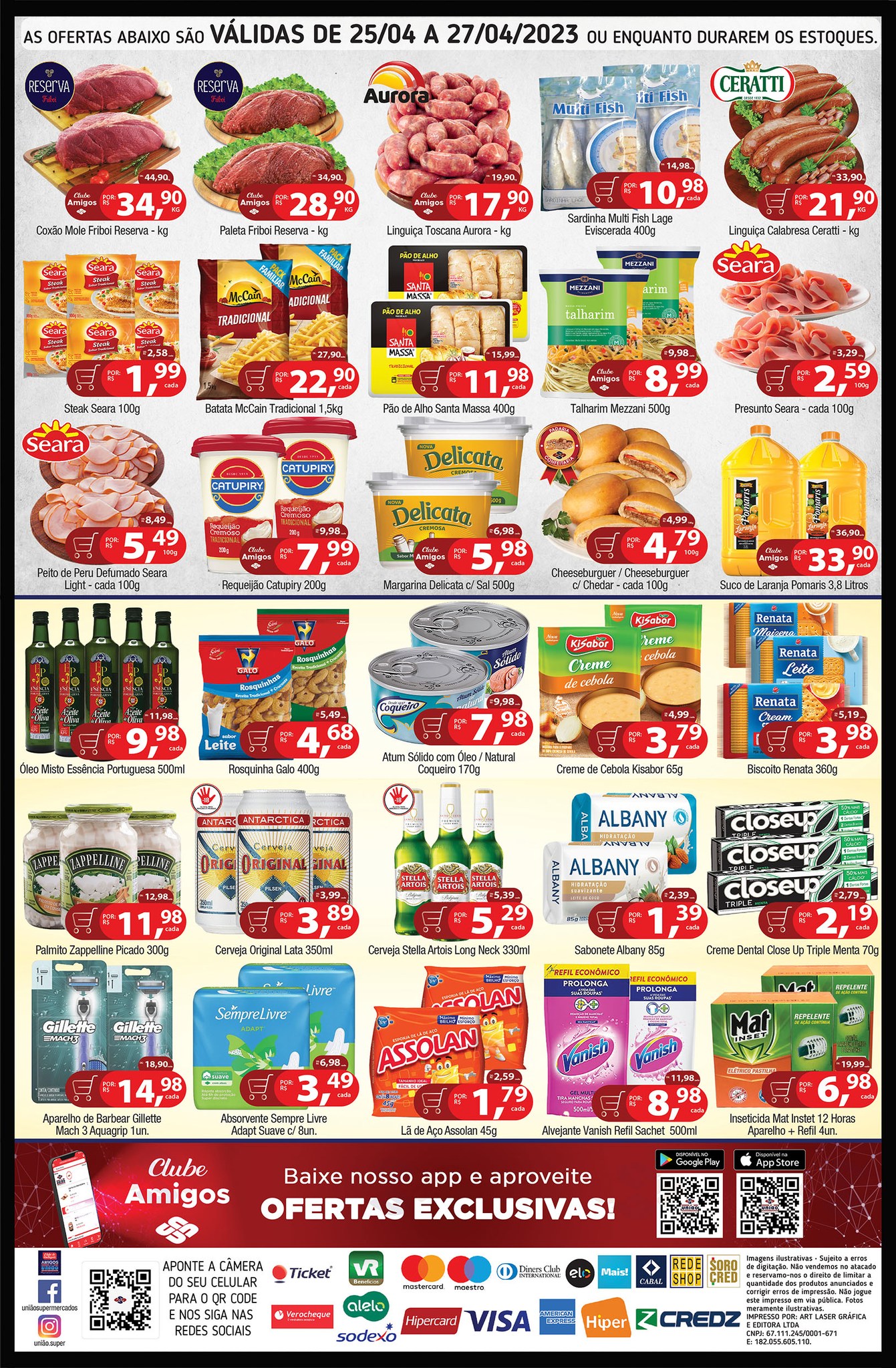 União Supermercados tem ofertas em carnes, bebidas, mercearia e muito mais, para hoje
