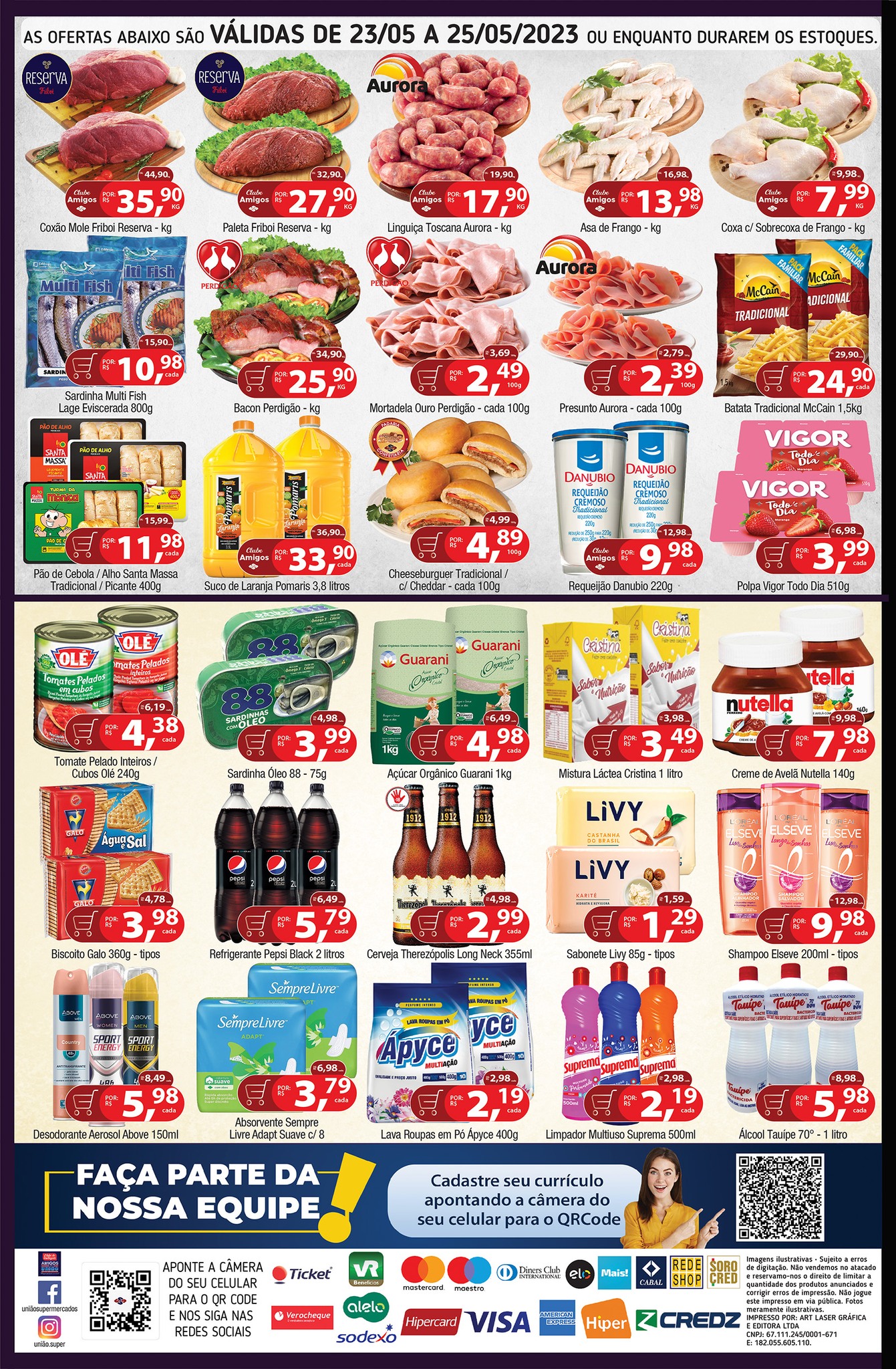 Quarta-feira de mais de 60 ofertas no União Supermercados