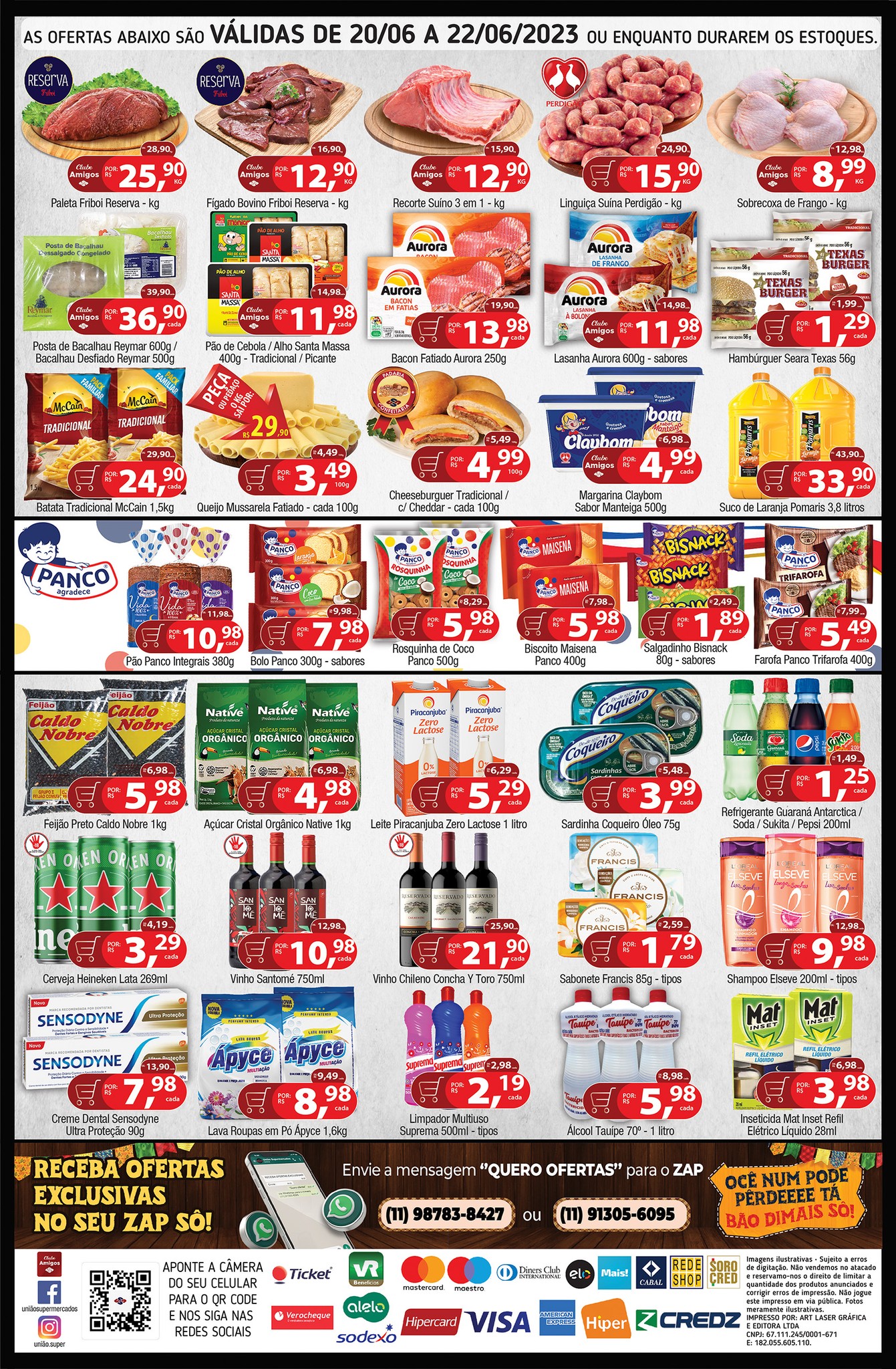 Quarta-feira de ofertas em carnes, hortifrúti, bebidas e mais 40 opções no União Supermercados