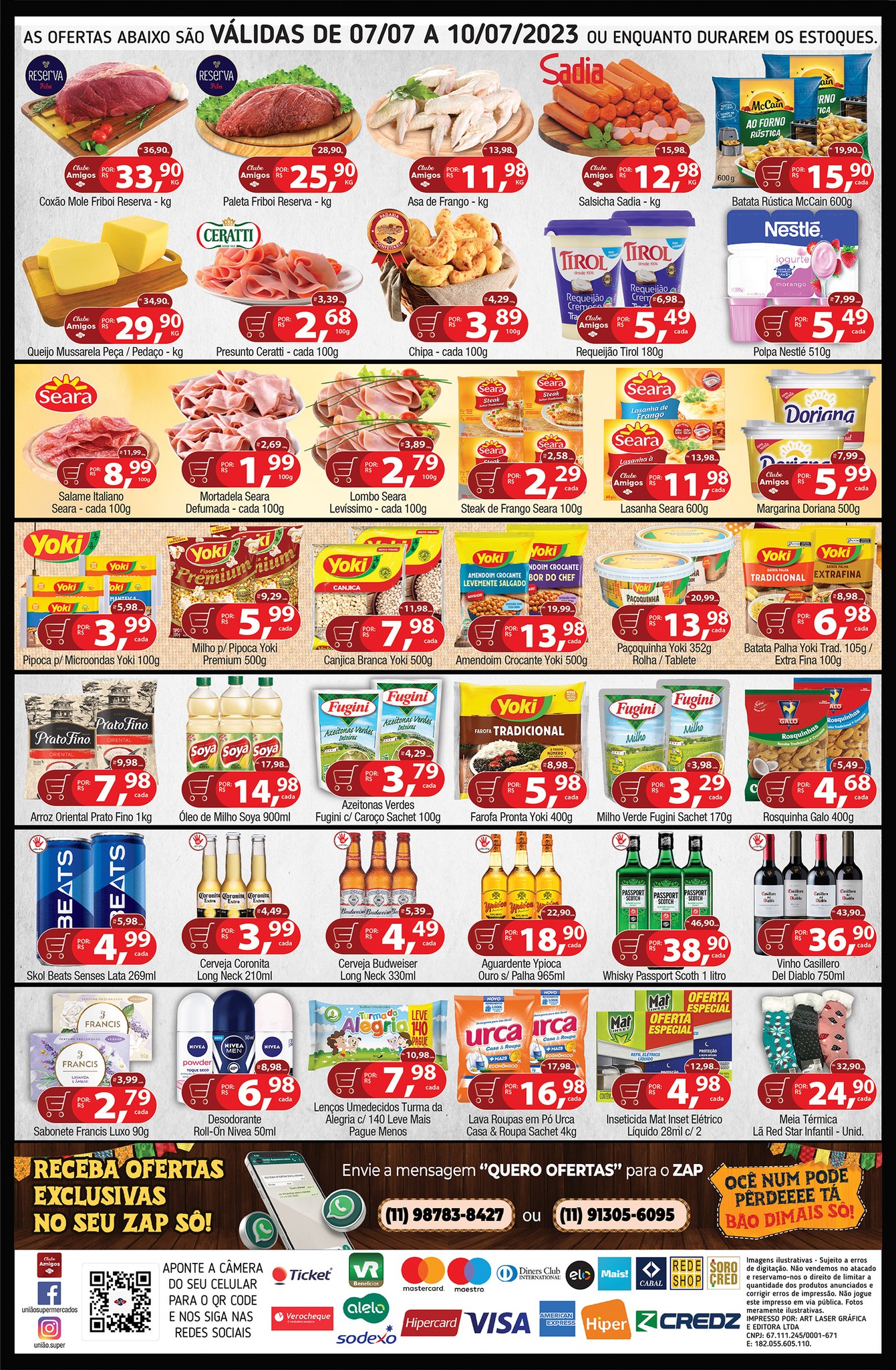 União Supermercados tem ofertas no açougue, bebidas, embutidos e muito mais para o fim de semana