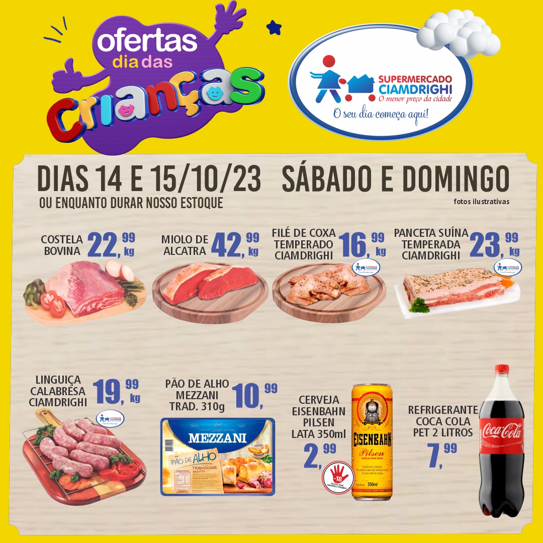 Ciamdrighi tem ofertas para o fim de semana em todas as seções