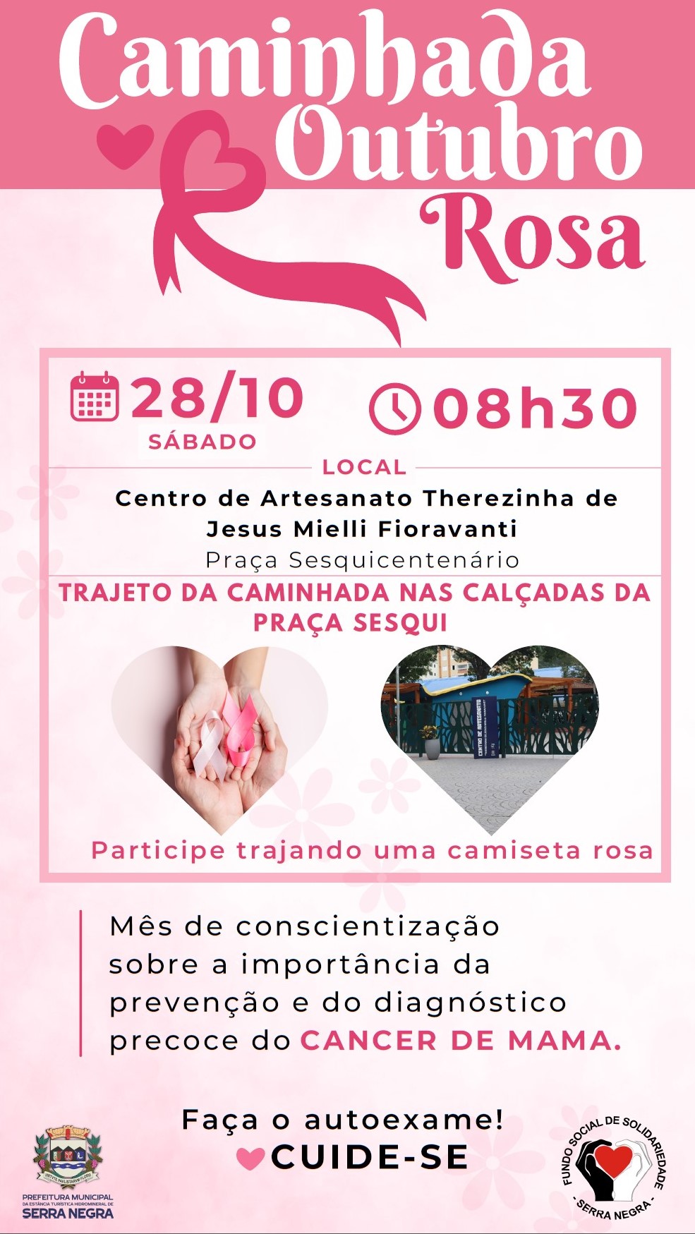 Prefeitura de SN promove caminhada pelo Outubro Rosa