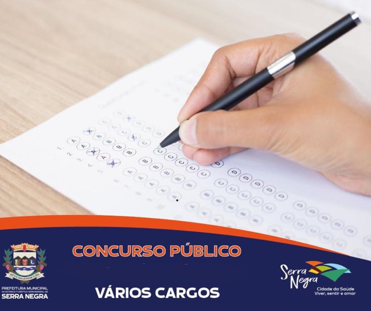 Concurso Público da Prefeitura de Serra Negra tem provas no domingo