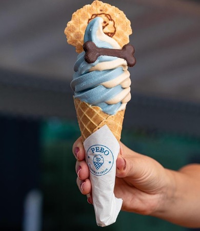 Pebo Ice Cream tem gelato de doce de leite com combinação refrescantes