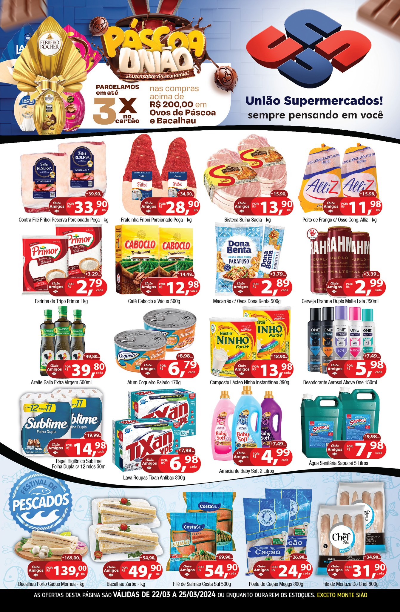 União Supermercados tem mais de 60 ofertas no Especial de Páscoa