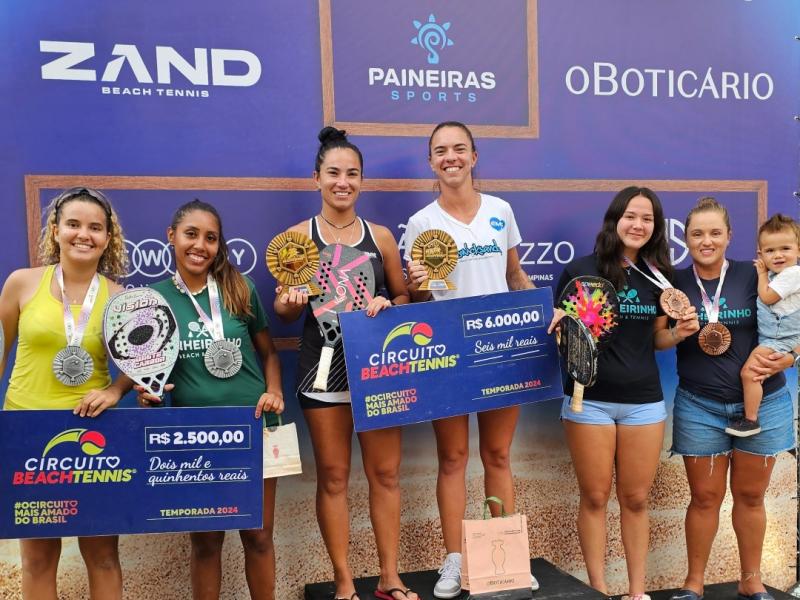 Dupla do top 20 mundial, Lorena Melo e Raquel Iotte são campeãs em Campinas (SP) na sétima etapa do Circuito Beach Tennis