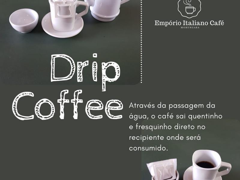Drip Coffee é uma das exclusividades Empório Italiano Café, em Morungaba