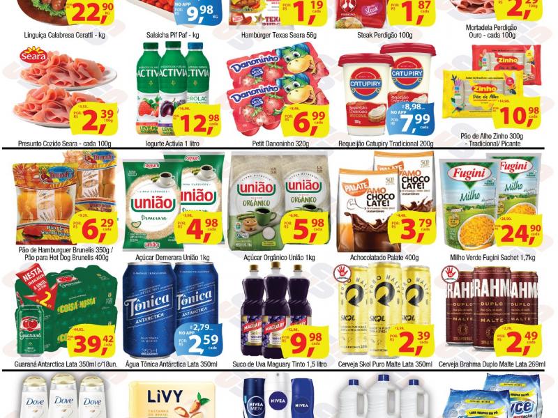 Açougue, bebidas, hortifrúti e mercaria com ofertas no União Supermercados